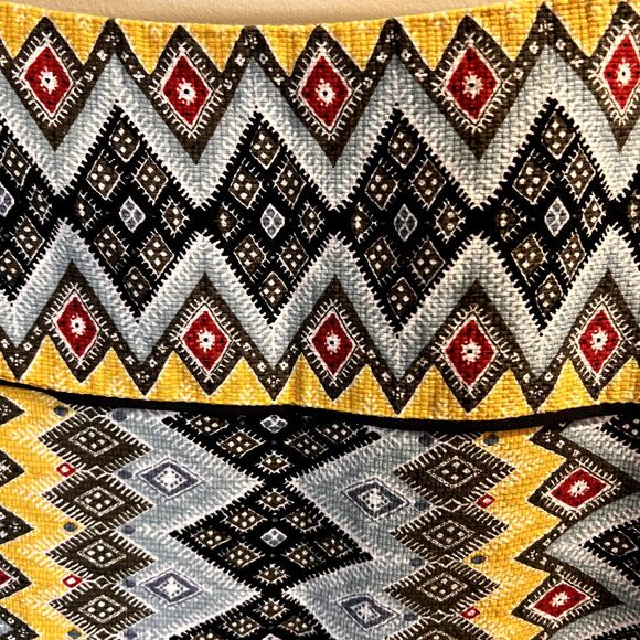 Ann Taylor Loft, Aztec Tribal Multicolor Pattern Skirt, 12 - Picture 3 of 9